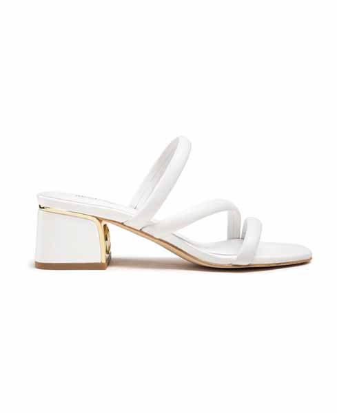 Lana White Leather Mule