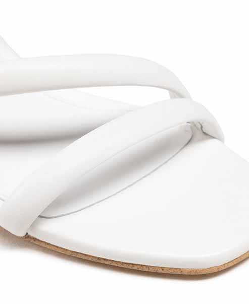 Lana White Leather Mule