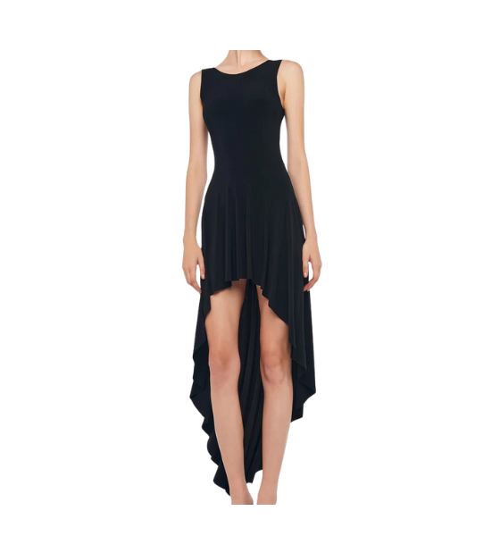Black H Low Sleeveless X Gown