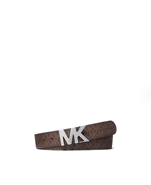 Reversible Logo Brown Buckle Belt