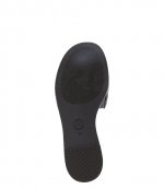 Ember Black Open Wave Rafia Slide