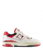 550V Medium Moyen Red White N White Leather Sneaker
