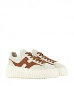 H-Stripes H Spezzata LE9 Brown H White Leather Sneaker
