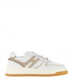 H630 Allacciato Infilature Beige Brown Stiches White Leather Sneaker