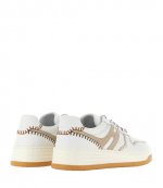 H630 Allacciato Infilature Beige Brown Stiches White Leather Sneaker