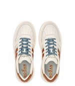 H630 Allacciato ODZ Brown H Sky Blue Stiches Cream Sneaker
