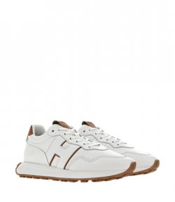 H601 Allacciato H Patch White Leather Sneaker