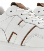 H601 Allacciato H Patch White Leather Sneaker