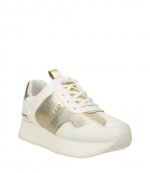 Raina Trainer Gold Faux Metallic Leather Sneaker