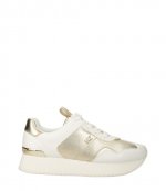 Raina Trainer Gold Faux Metallic Leather Sneaker