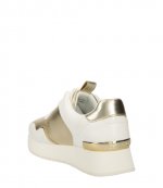 Raina Trainer Gold Faux Metallic Leather Sneaker