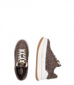 Hayes Lace up Faux LeatherEmp MK Sig Brown Logo Sneaker