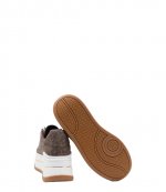 Hayes Lace up Faux LeatherEmp MK Sig Brown Logo Sneaker