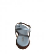 Mallory Thong Pale Ocean Leather Sandals