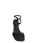 Amara High Black Leather Sandal