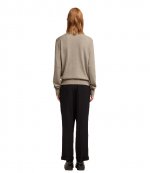 Red Ami De Coeur Beige Classic Merino Sweater