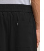 Elasticated Waist Black Bermuda