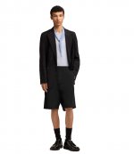 Elasticated Waist Black Bermuda