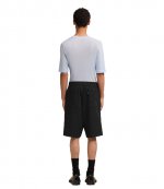 Elasticated Waist Black Bermuda