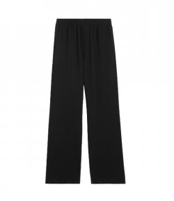 Wide Elasticated Waist Black Trousers