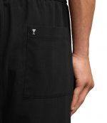 Wide Elasticated Waist Black Trousers