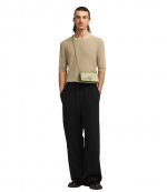 Wide Elasticated Waist Black Trousers