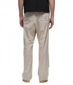 Wide Elasticated  Waist Beige Trousers