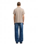 Red Ami De Coeur Beige Pique Polo Shirt