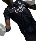 Y3 X REAL MADRID REAL 4 JSY Black Jersey T Shirt