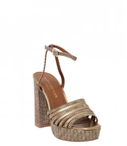 Pierra Platform Gold Sandal