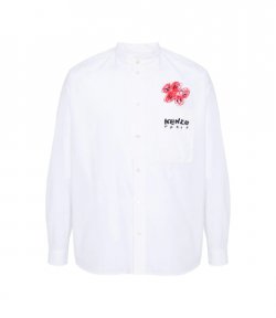 Kenzo Drawn Varsity White Shirt