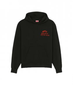 Drawn Varsity Oversize Black Cotton Hoodie
