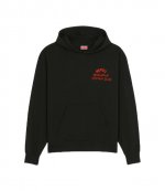 Drawn Varsity Oversize Black Cotton Hoodie