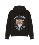 Drawn Varsity Oversize Black Cotton Hoodie