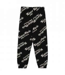 Kenzo By Verdy Classic Black Logo Jog Pants