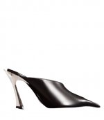 Black Leather Fang 95 Mules