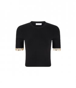 Black Pull/Cardigan Top