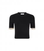 Black Pull/Cardigan Top