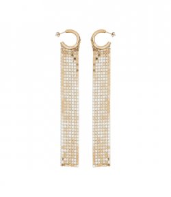 G0ld Pixel Long Hoop Hoop Earings
