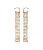 G0ld Pixel Long Hoop Hoop Earings