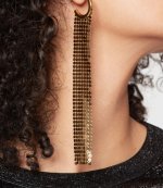 G0ld Pixel Long Hoop Hoop Earings