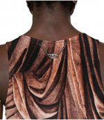 Drappe Terracotta Robe Strap Dress