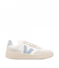 V-90 O.T Leather Extra White / Light Blue Sneakers