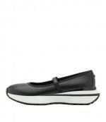 Ari Ballet Black Faux Leather Sneaker