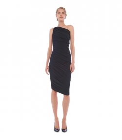 Dana Black Dress to Knee