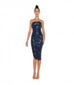 Strapless Diana True Navy Dress To Knee