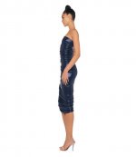 Strapless Diana True Navy Dress To Knee
