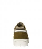 Rebel Lace Up Shiny Lycra Olive Sneaker