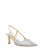 Alora Mid Sling Silver Glitter
