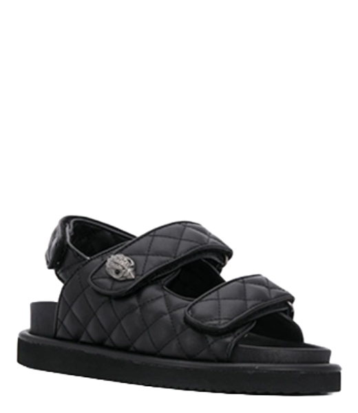 Orson Black Leather Summer Sandal